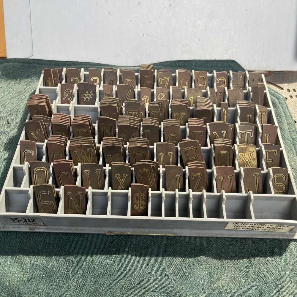 Engraver Brass Font and Number Sett 210 Patch