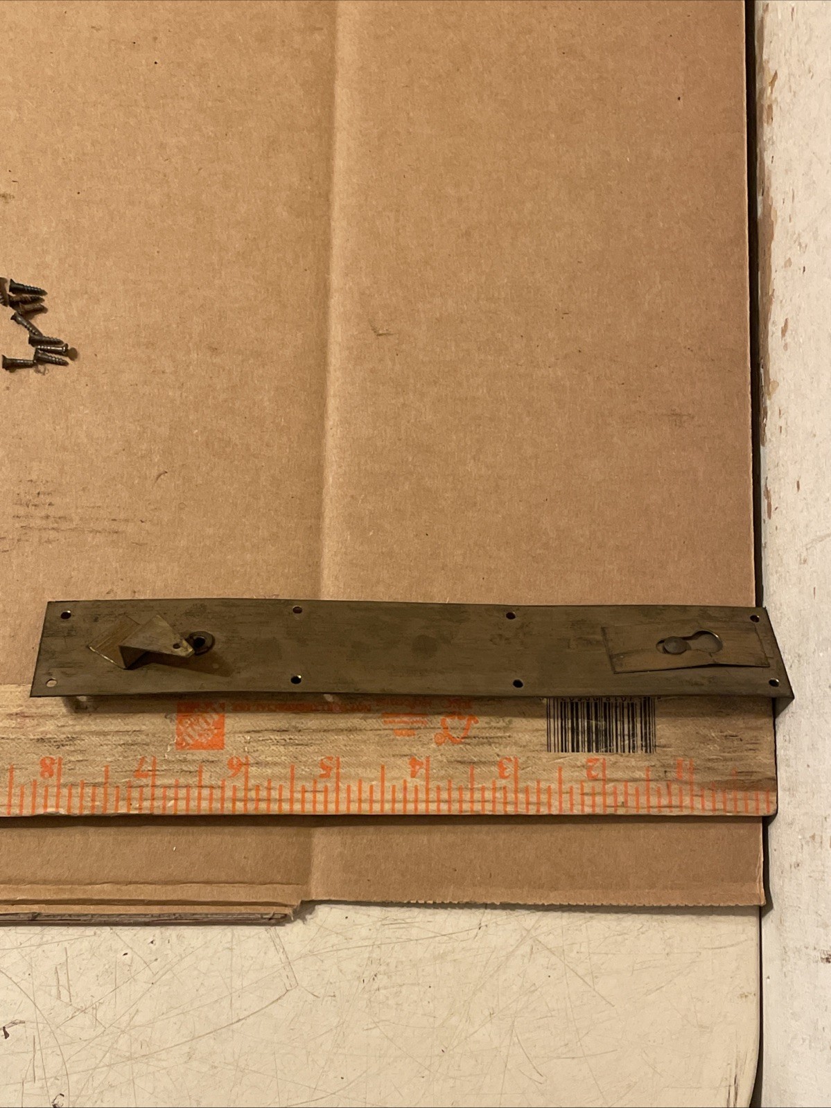 Antique English Barometer Brass Back Plate & Pulley Parts