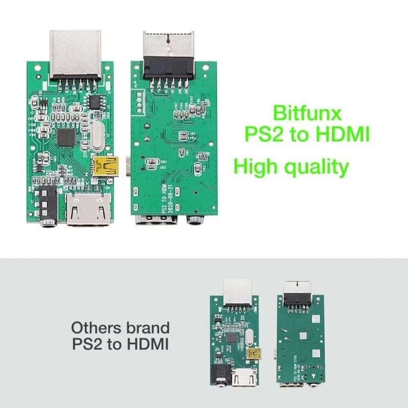 Bitfunx HDMI-compatible Converter Adapter Ypbpr Input for Sony PS2