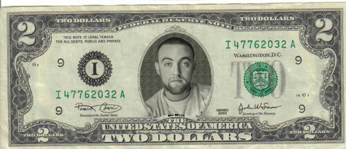 Mac Miller $2 Dollar bill Mint real