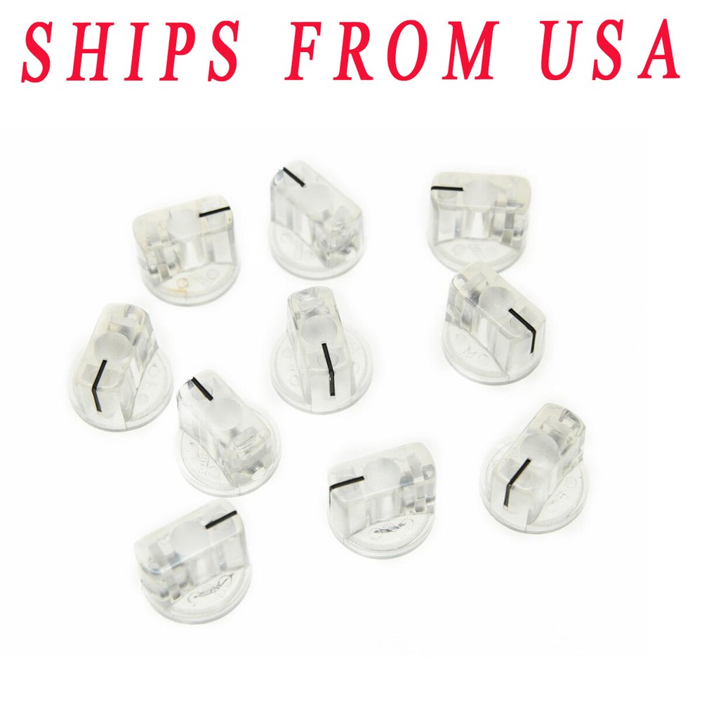 KAISH 10x Guitar AMP Effect Pedal Davies 1510 Style Pointer Knobs Set Clear