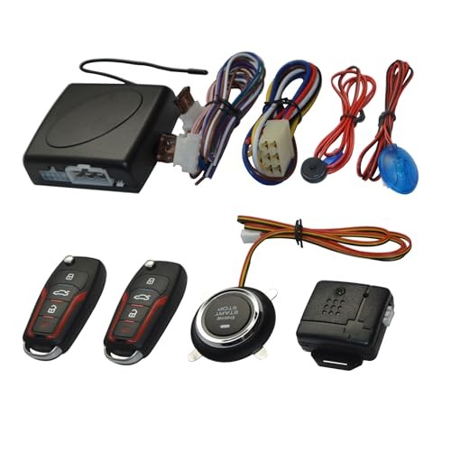 Keyless Entry Car Alarm System with Remote Start Starter and Push Engine Start