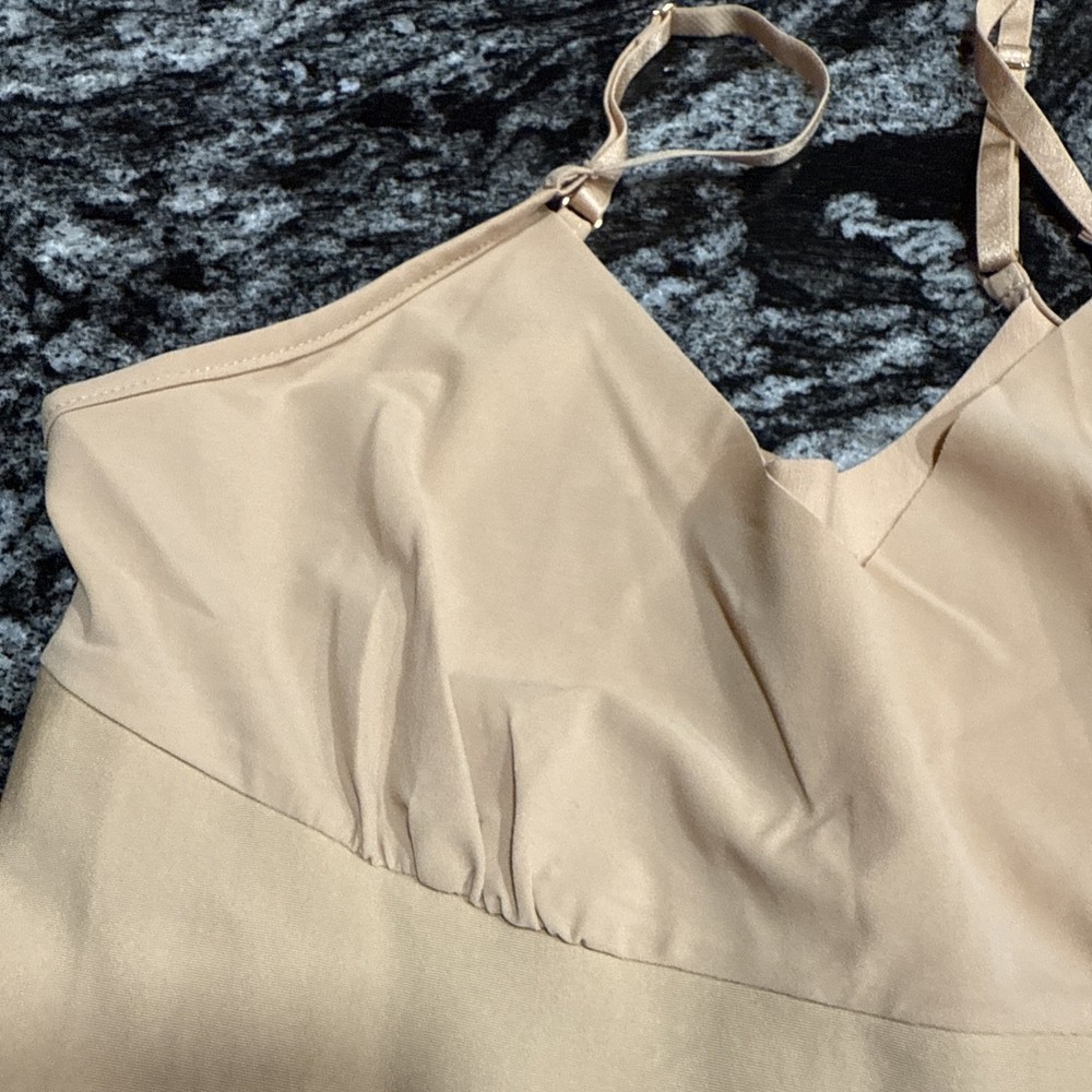 Commando Two-Faced Control Full Slip CC403 Beige Size Large NWT