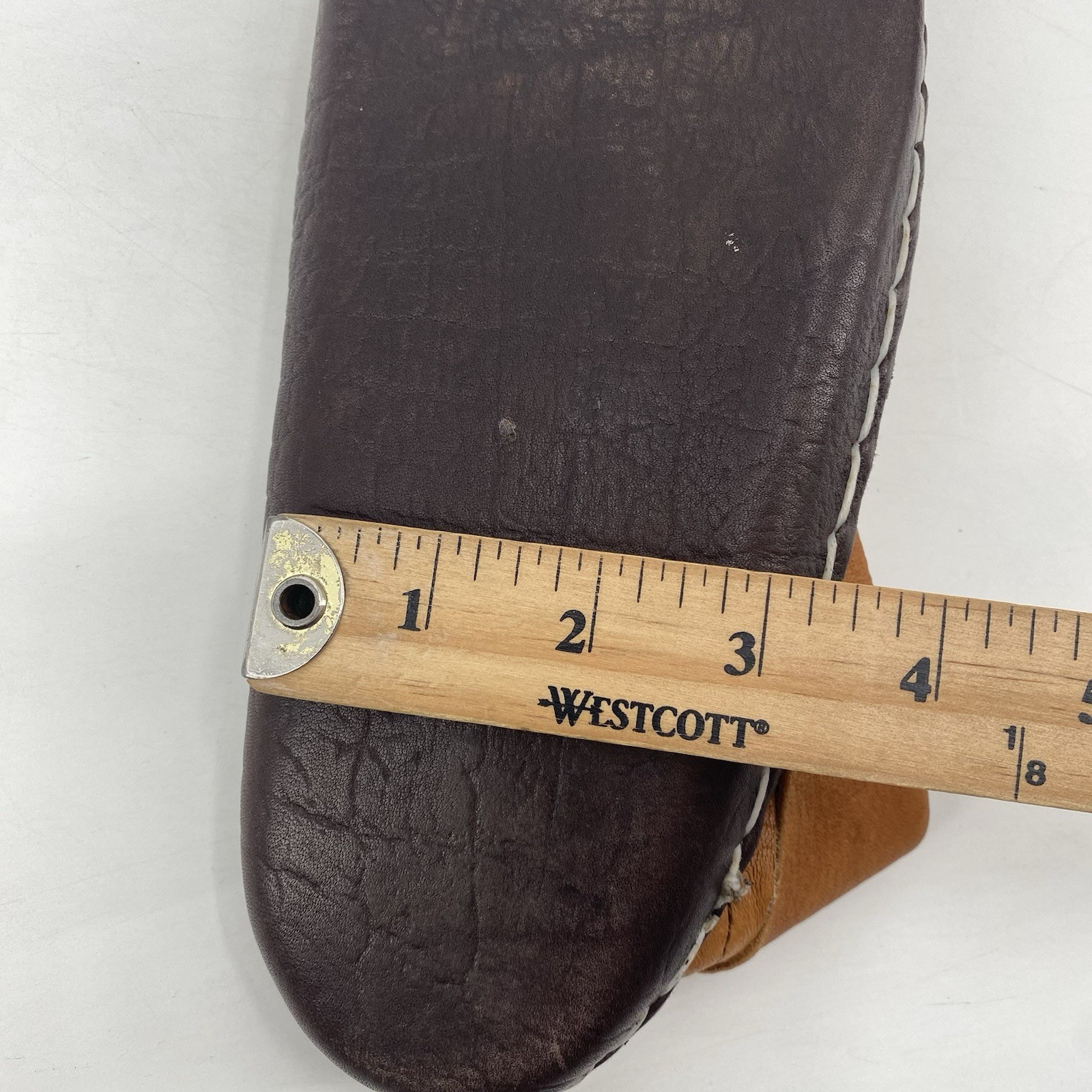 Brown Leather Handmade Center Seam Moccasins Native American Adult Beadwork