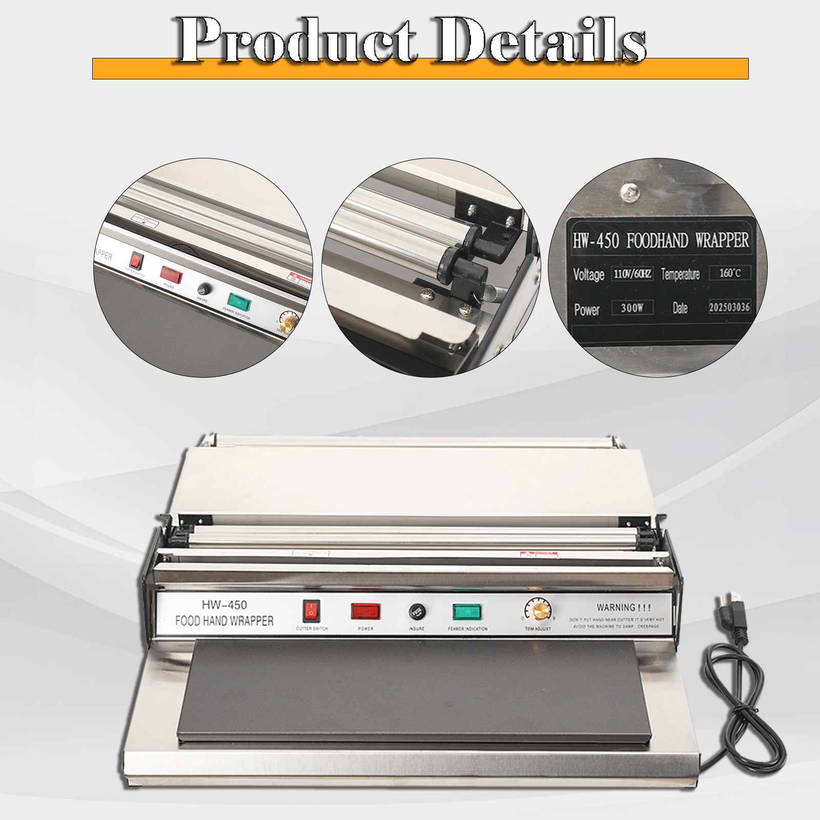 Wrapping Machine Packing Machine Hand Fresh Plastic Film Wrapper for Food