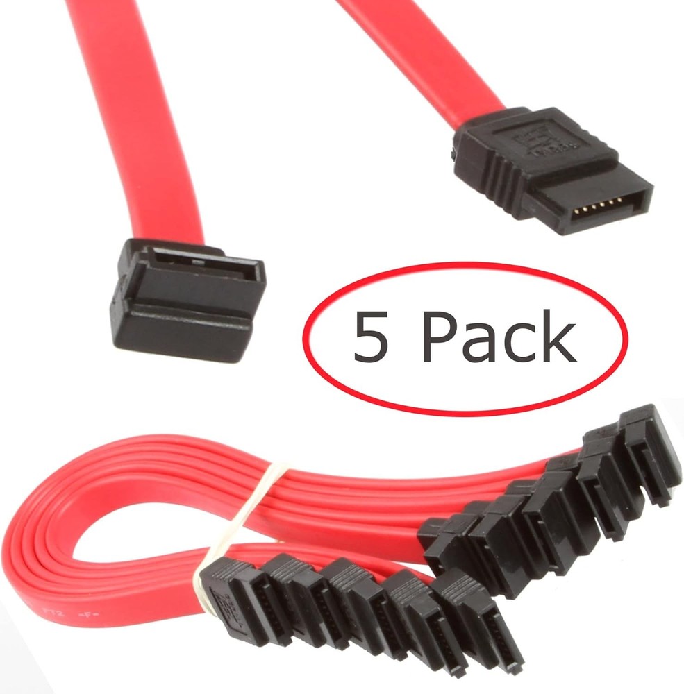 9-Inch SATA III 6.0 Gbps Cable - 5 Pack