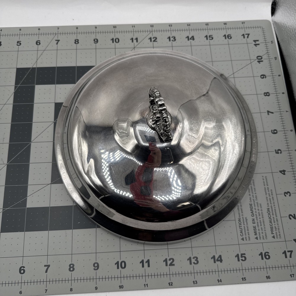 Wm. Rogers & Son Spring Flower Silverplate Lidded Serving Dish #3062