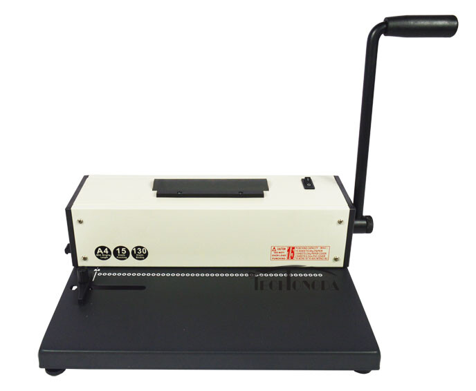 110V Desk Calendar Notebook Maker Plastic Spiral Coil Binding Machine