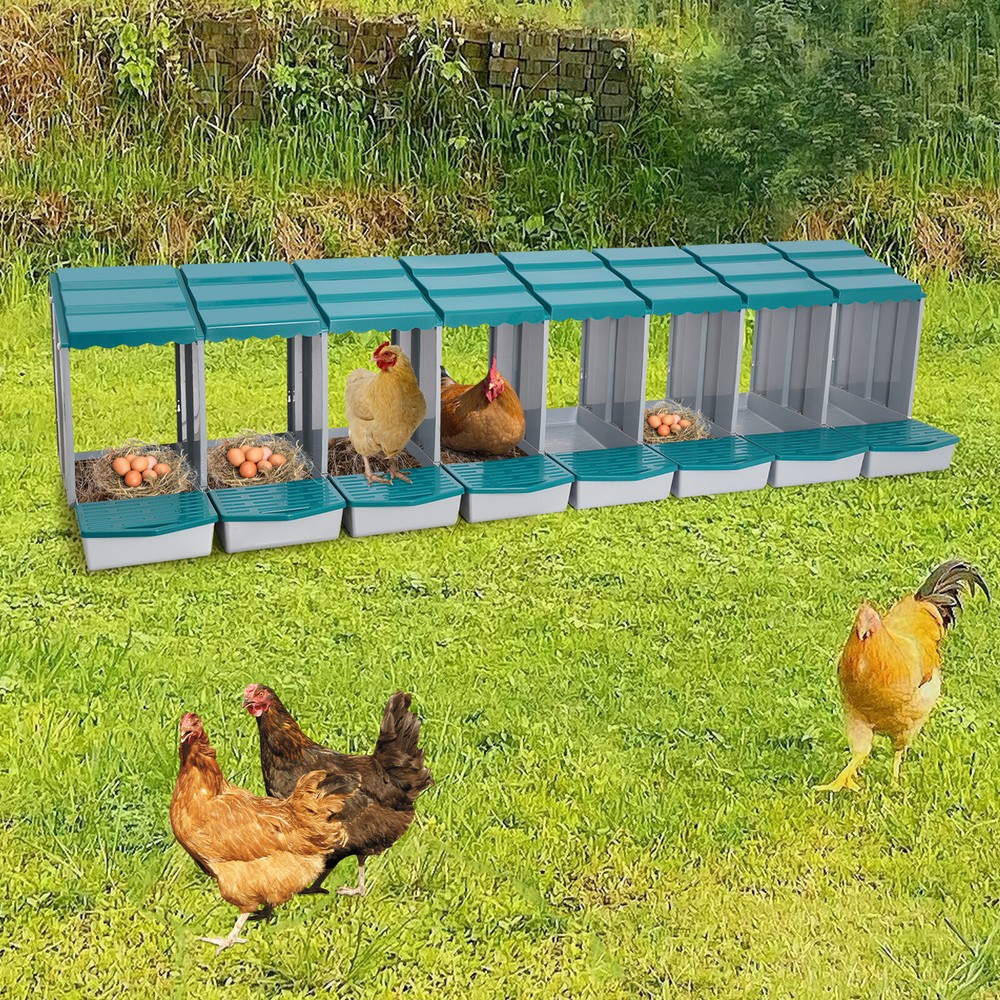 8-compartment Chicken Nesting Box Chicken Laying Boxes Hens Ducks Egg Collection