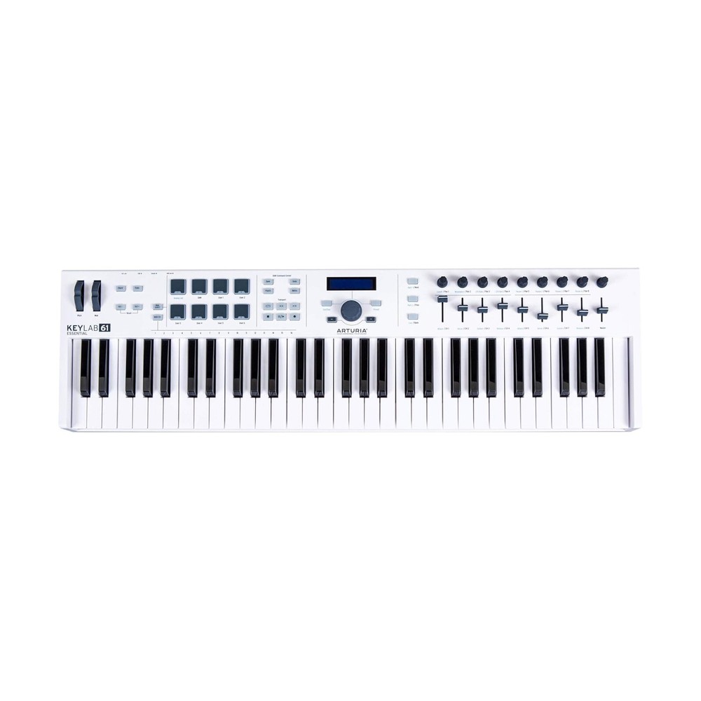 Arturia KeyLab Essential 61 MK3 - Universal MIDI Controller - 61 Key - White