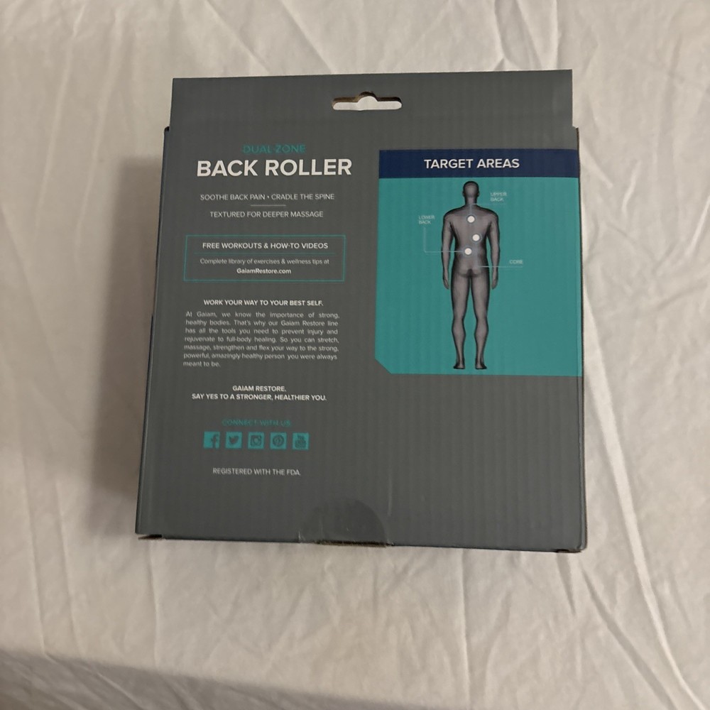 Gaiam Dual-Zone Back Roller