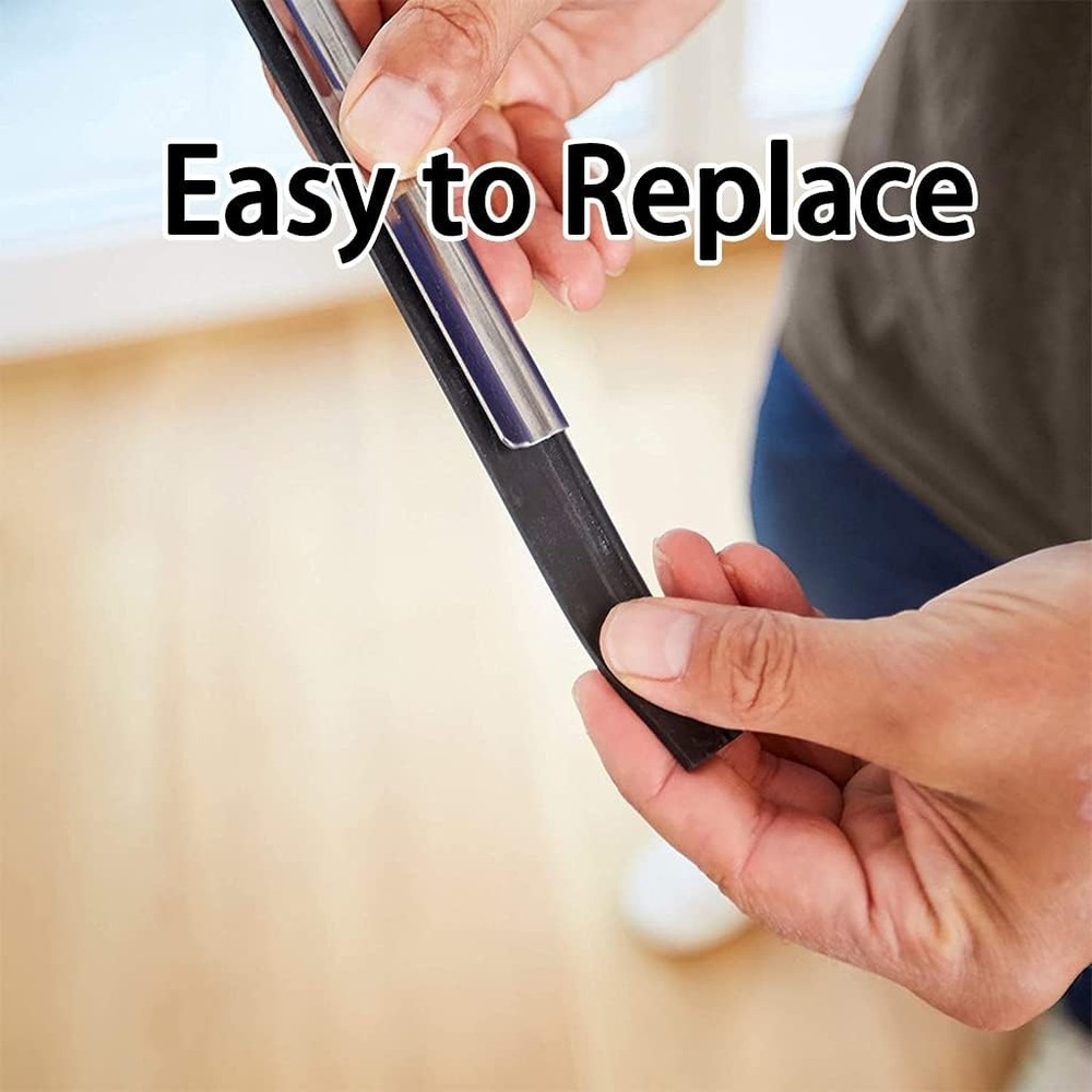41"" Cut-to-Size Window Squeegee Refills Replacement Rubber Black