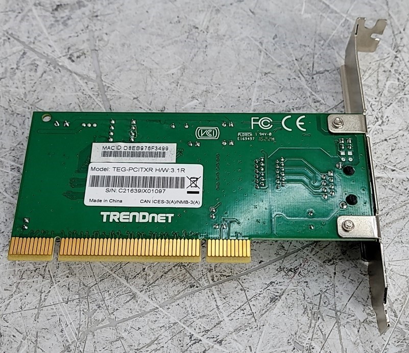 TRENDnet TEG-PCITXR PCI Network Card
