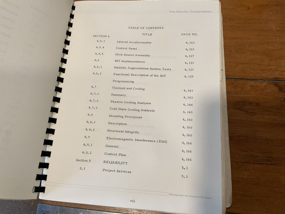 ORIGINAL 1969 GRUMMAN / BENDIX F-14 AUTO FLIGHT CONTROL SYSTEM PROPOSAL BOOK