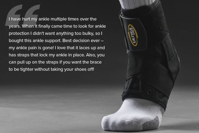 Ultra 360™ White Lace-Up Ankle Brace – Ankle Support & Adjustable Compression
