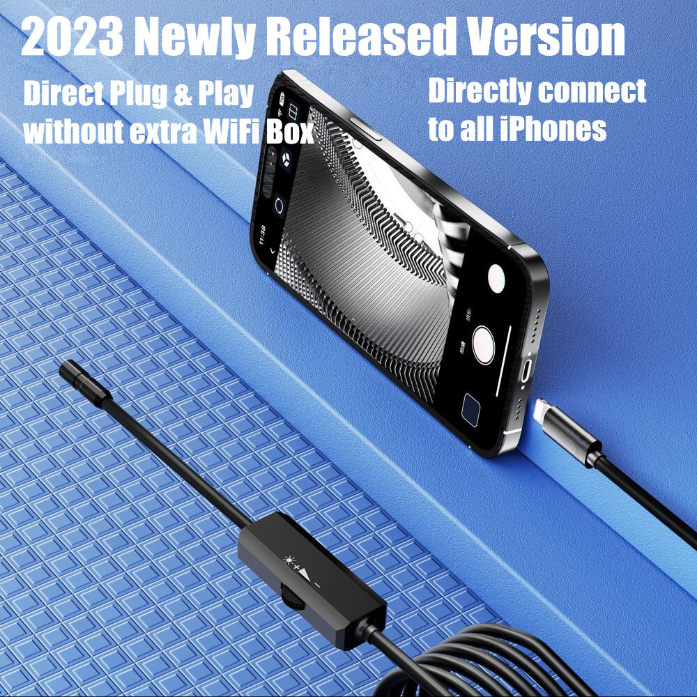 Direct Plug To iPhone iOS Borescope Endoscope Snake Inspection Camera Waterproof