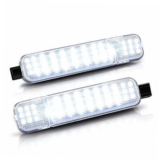 LED Interior Door Light, Door Panel Courtesy Warning Light White 2 PCS White