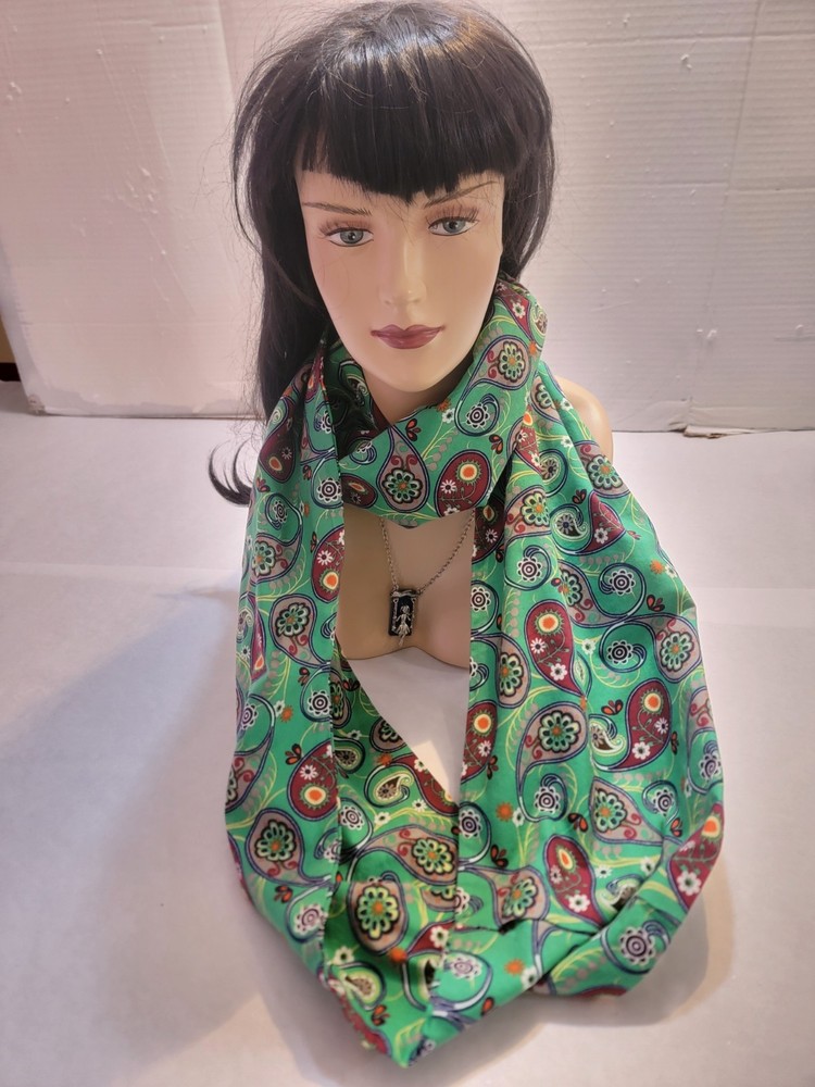 Handmade Floral Fabric Infinity Scarf
