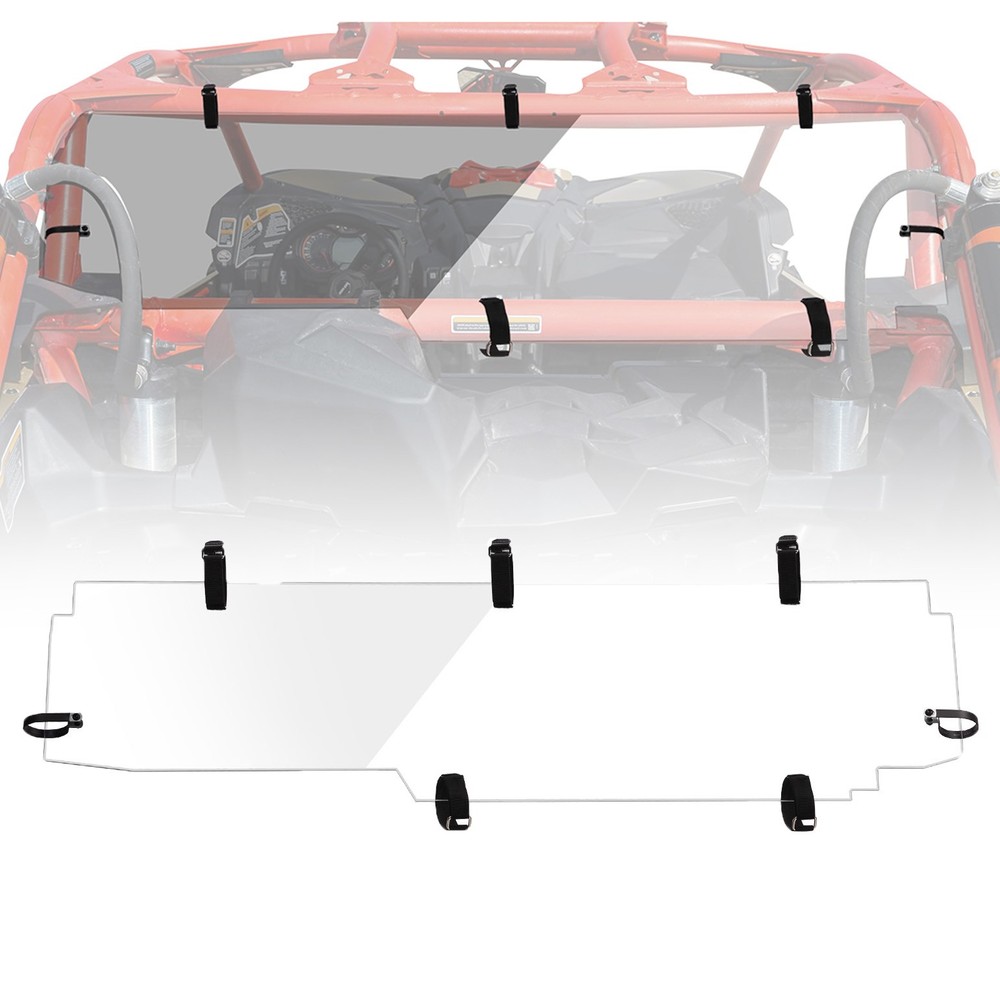 UTV Rear Windshield Back Window Windscreen For Can Am Maverick X3/ MAX 2017-2026