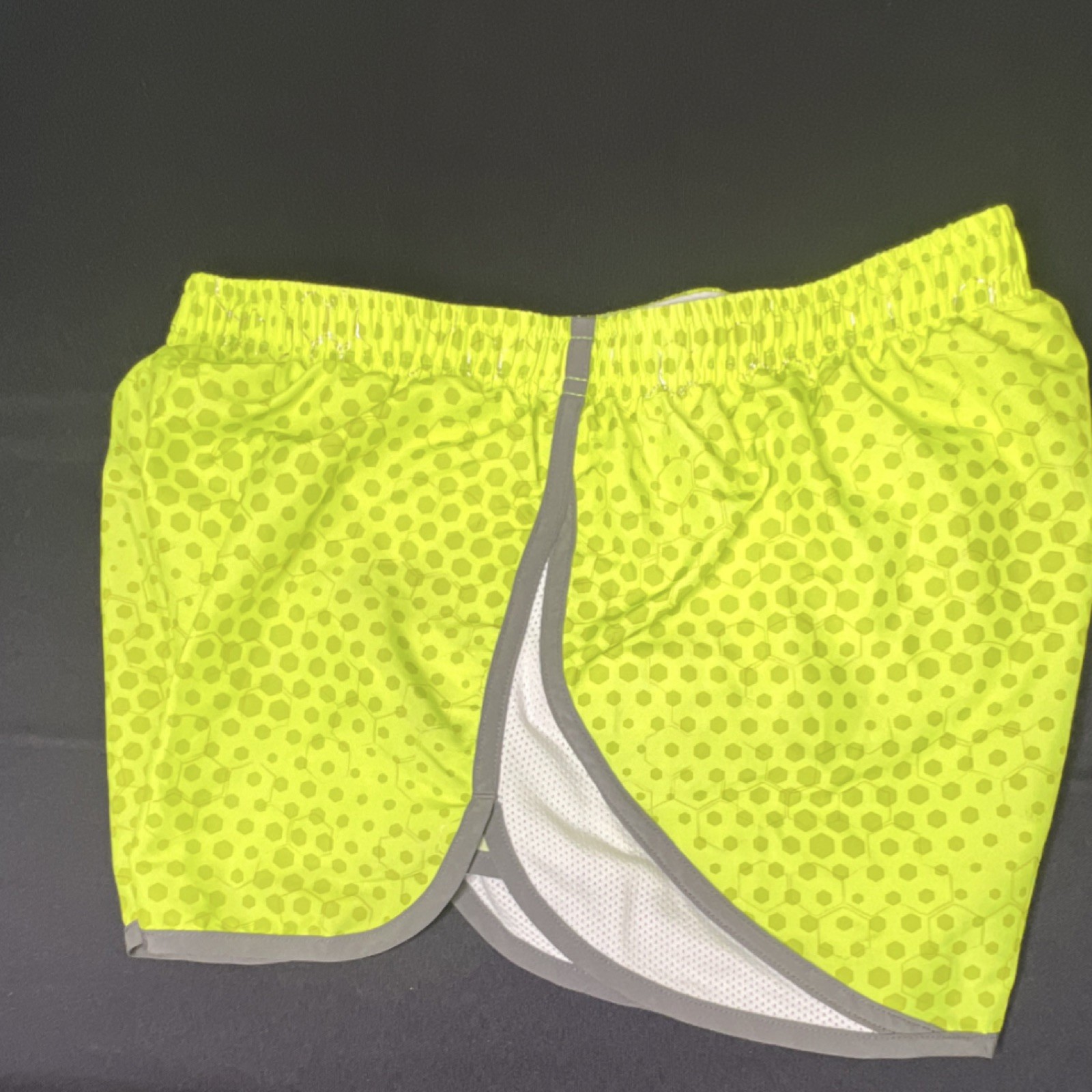 Under Armour HeatGear Women's Athletic Geometric Print Shorts Yellow Medium