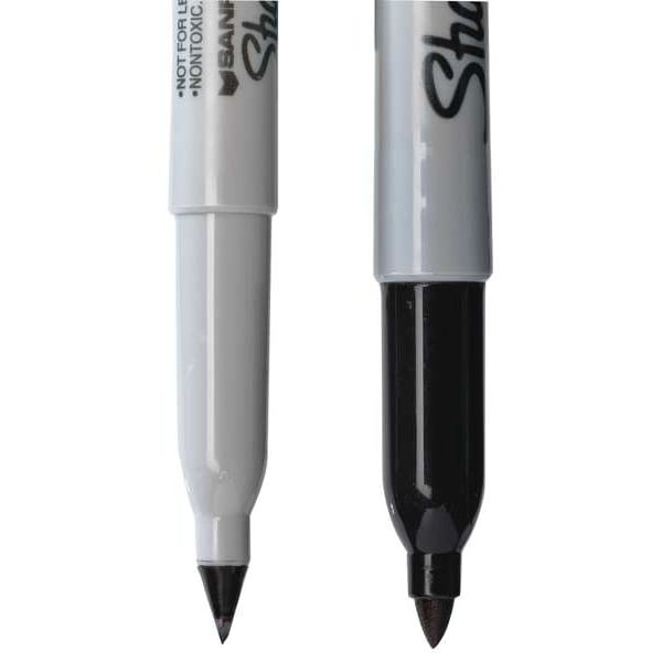 Sharpie 30004 Permanent Marker, Green, Fine Tip, Capped, 12 Pk