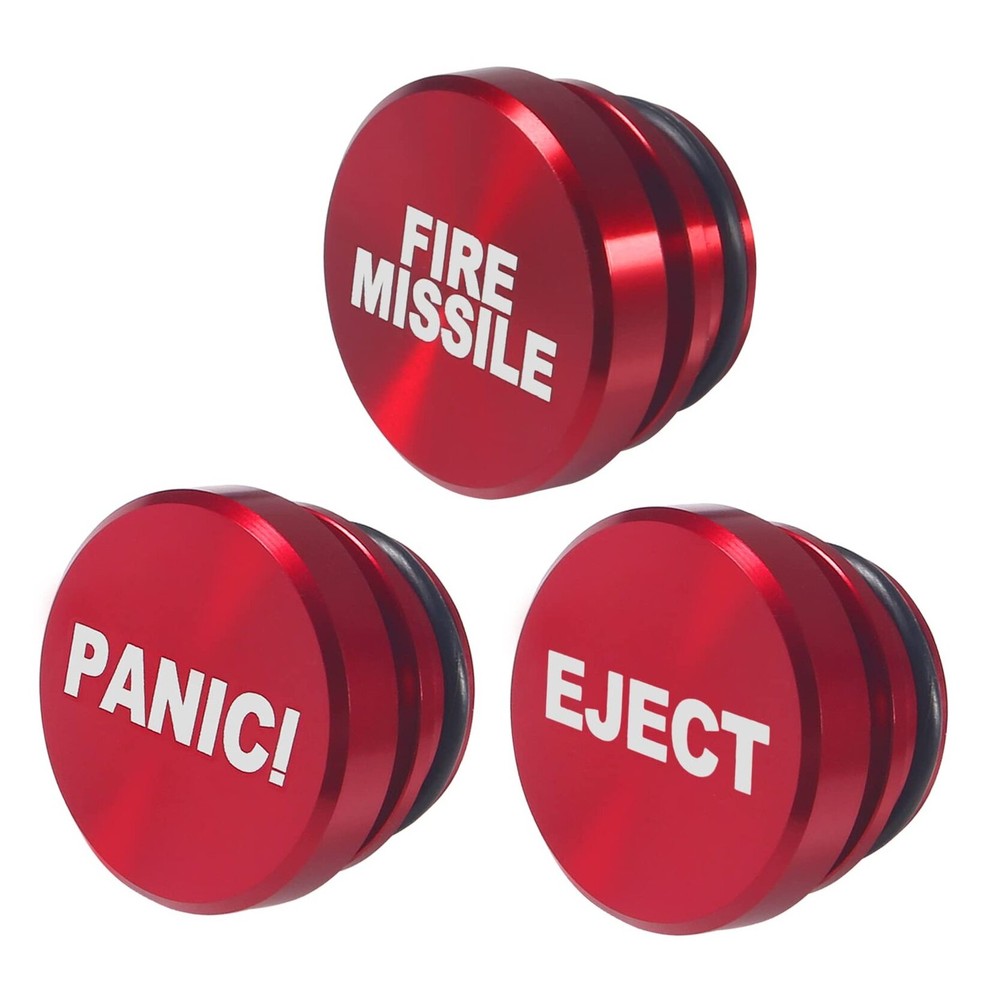 3 Pieces Aluminum Dustproof Plug Billet Button Plugs 12-Volt Replacement E