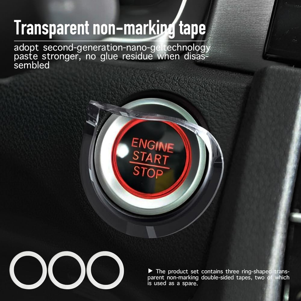 𝙊𝙧𝙞𝙜𝙞𝙣𝙖𝙡 | Push Start Button Cover, Metal Mecha Car Engine Start Stop...