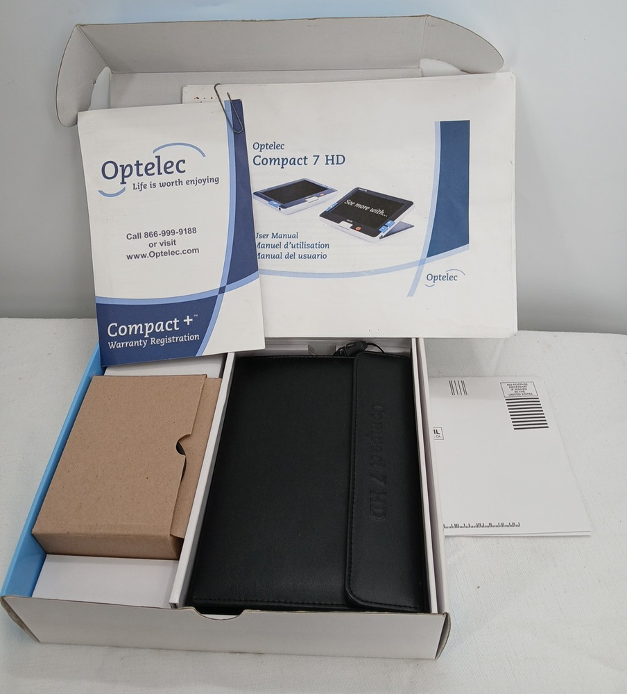 Optelec Compact 7 HD Camera With Charger & Case MAGNIFYING READER READING GIFT