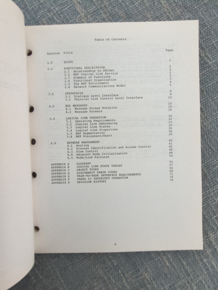 Digital Equipment Corp (DEC) NSP Network Services Protocol 1978