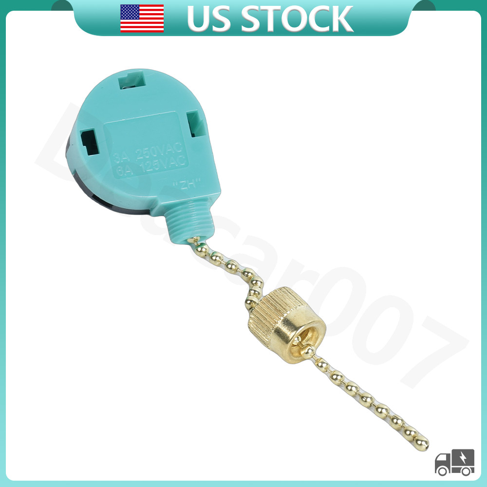 3 Speed 4 Wire Ceiling Fan Switch For Hunter Harbor Breeze Hampton Bay ZE-268S6