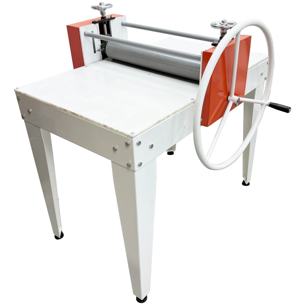 Dual Roller Ceramic Clay Slab Roller Machine with Large Handwheel & Scale Ruler