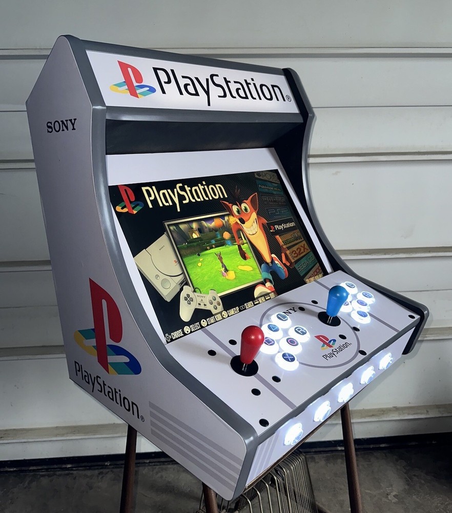 Custom PlayStation  Multicade Tabletop Bartop Arcade Cabinet Raspberry pi build