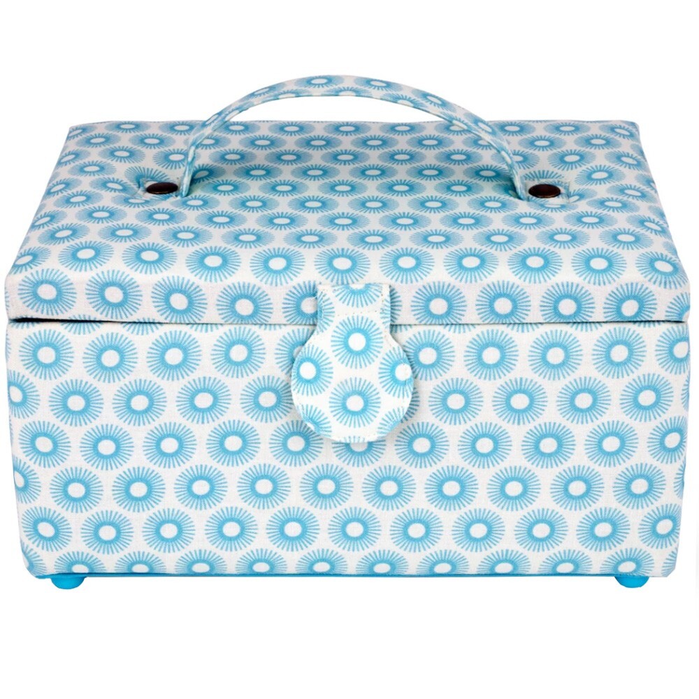 Dritz, Small Sewing Basket - Retro Blue
