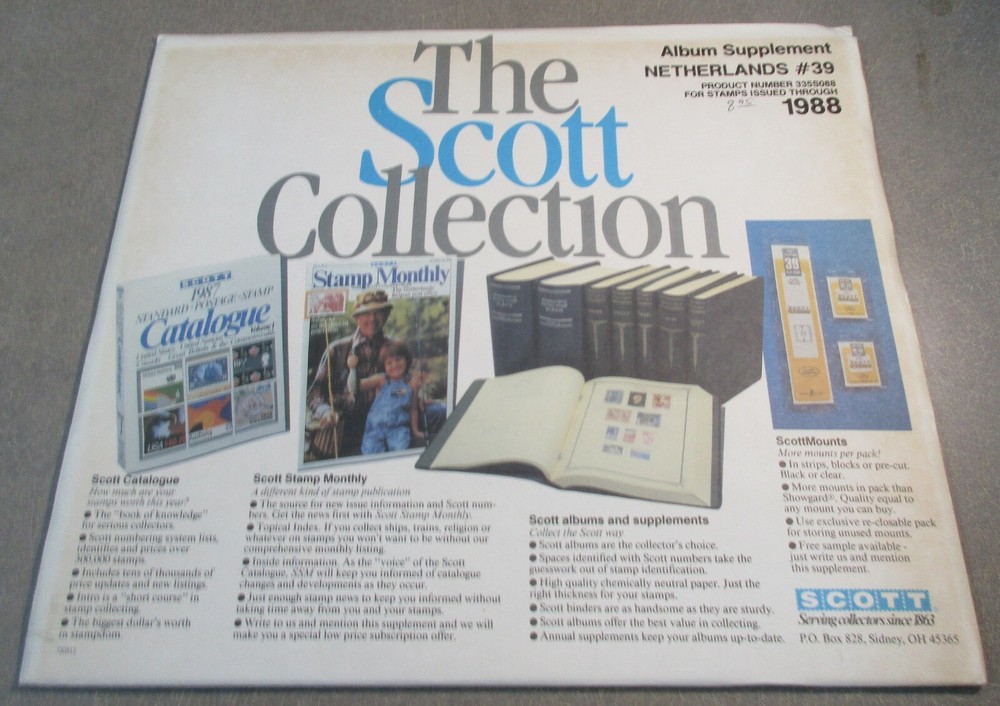 THE SCOTT COLECTION NETHERLANDS #39 1988 ALBUM SUPPLEMENT W/FREE SHIPPING!!!
