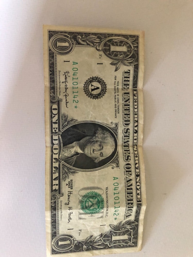 Rare 1963 one dollar bill with star note