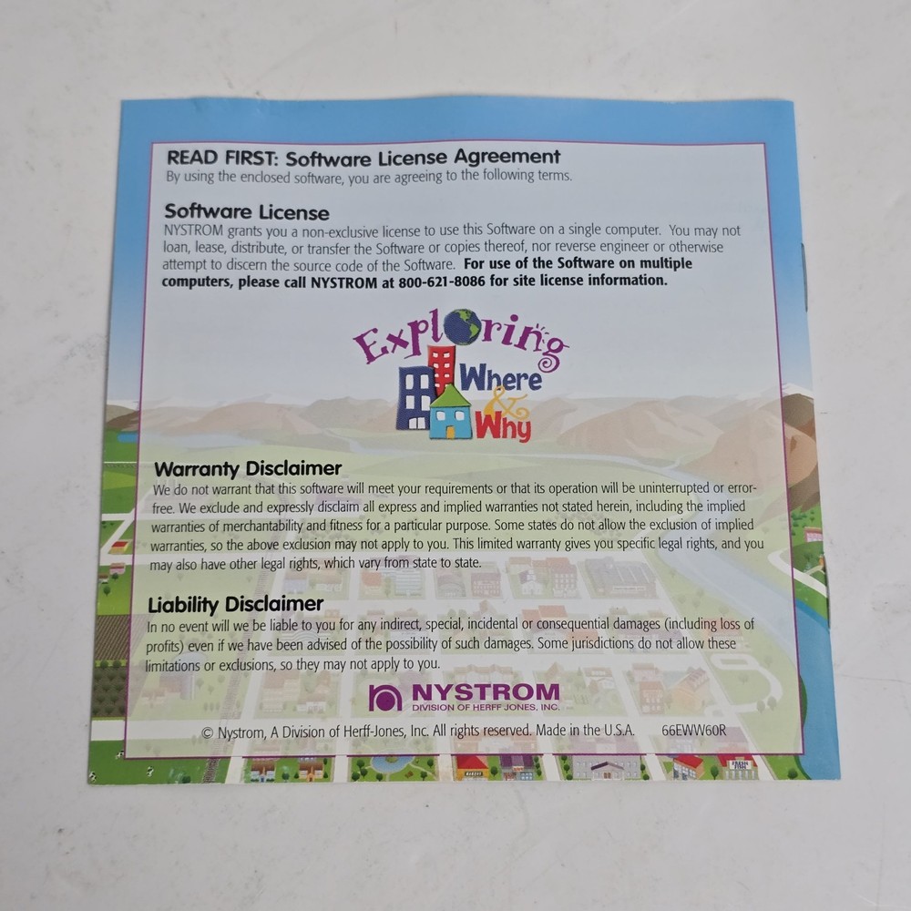 User's Guide For Grade 3 Exploring Where & Why Education CD ROM WIN 95/MAC