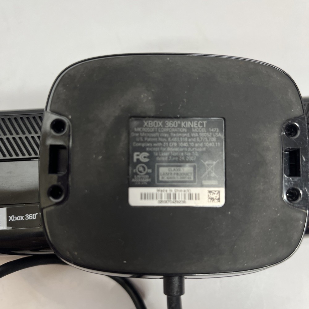 Microsoft Xbox 360 Kinect Sensor Bar Black With Plug Adapter