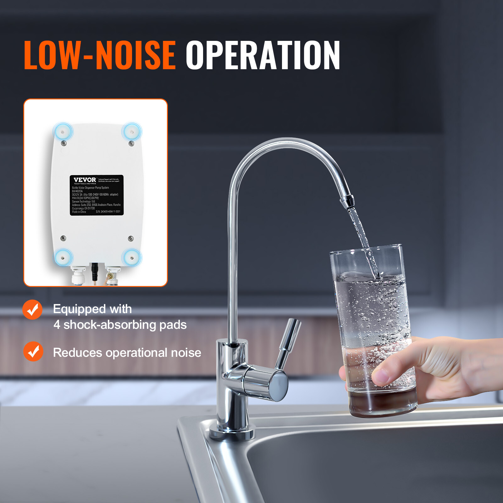 VEVOR 2x5 Gallon Bottled Water Dispenser Pump System Water Dispensing Jug Pump