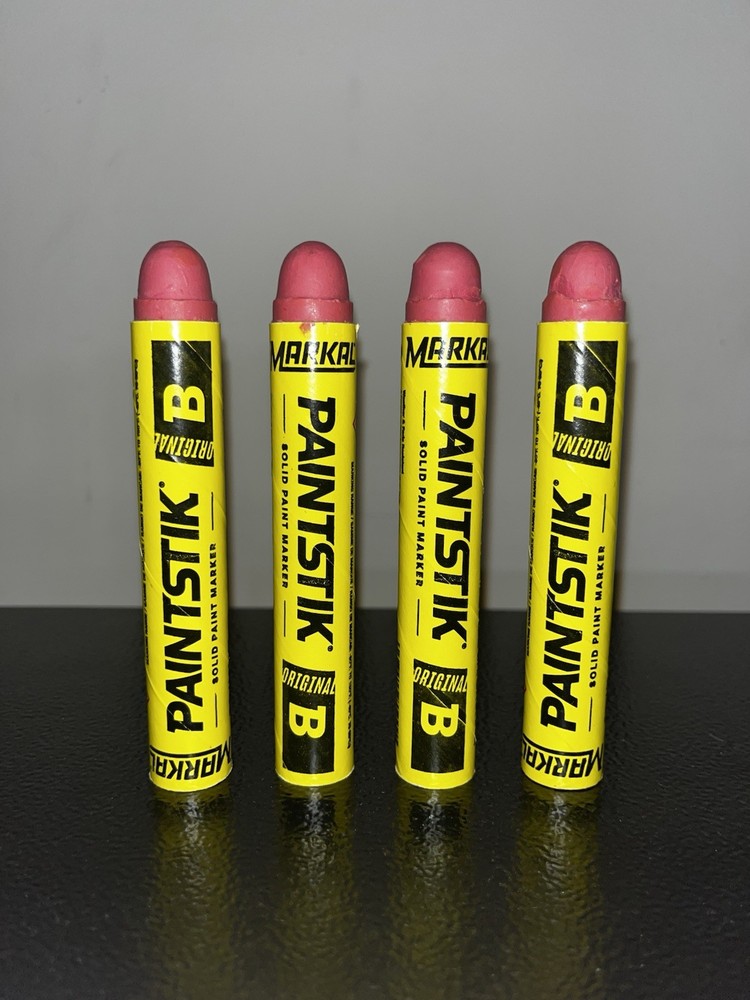 Markal Paintstik Original B Solid Paint Marker Permanent Paint Wax Red Yellow