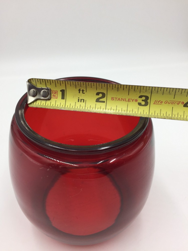 Ruby Red Replacement Railroad Lantern Globe 4" Tall Unbranded
