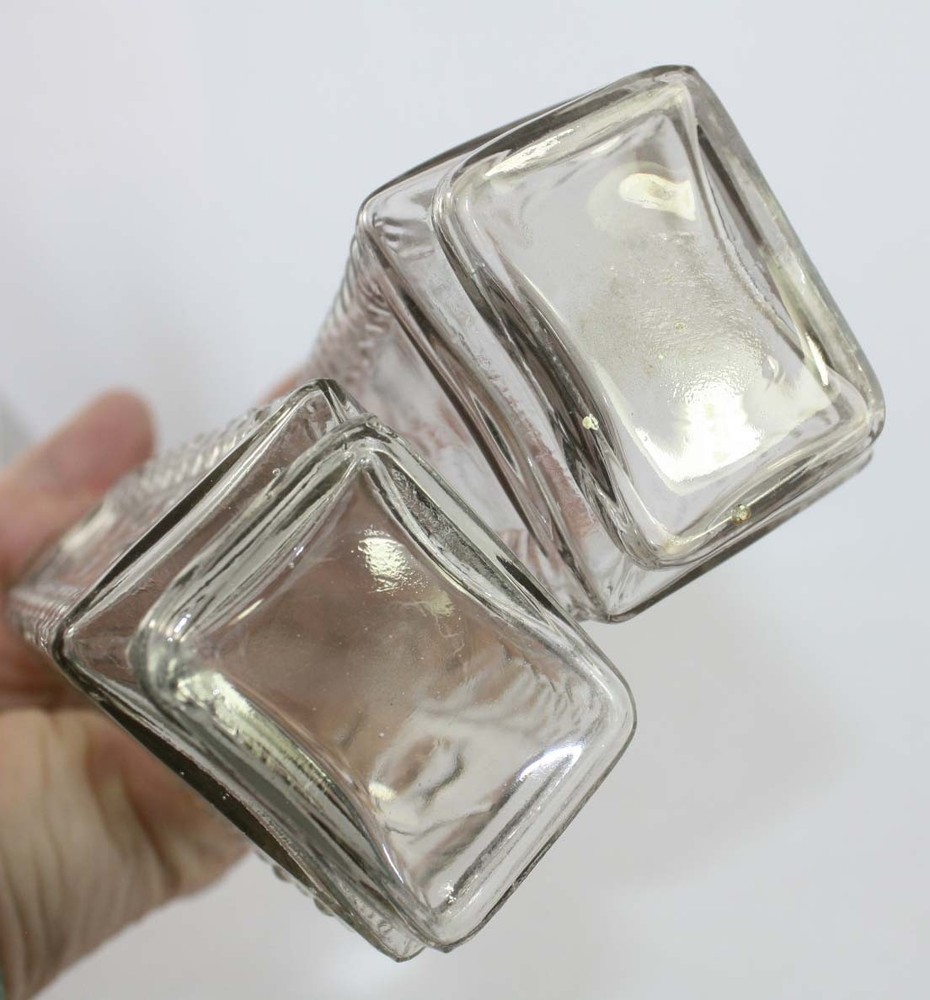 2 FANCY BLOWN CATHEDRAL TYPE COLOGNES