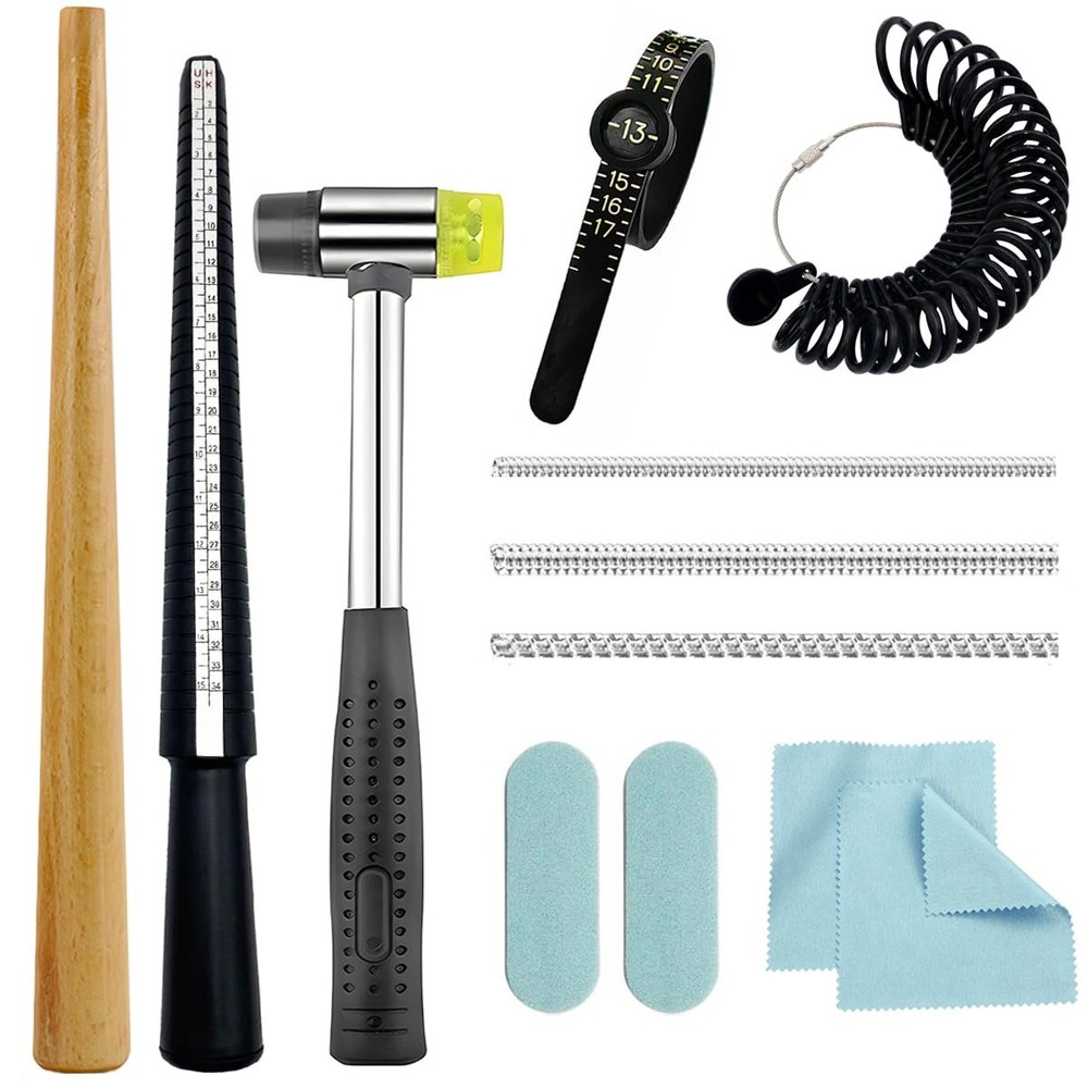Ring Sizer Measuring Tool Kit Mandrel Sizing Finger COLORFUL