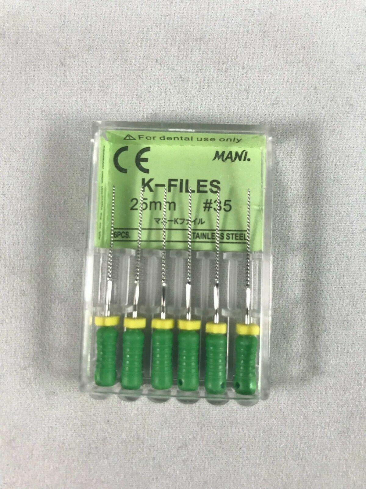 Mani Dental Root Canal Endo Stainless Steel K-files 25mm All Sizes 30 Files/pk