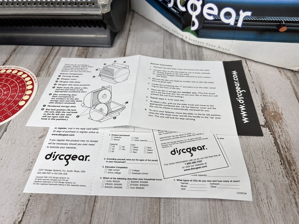 Discgear System 80 Disc Retrieval System - Black In Box