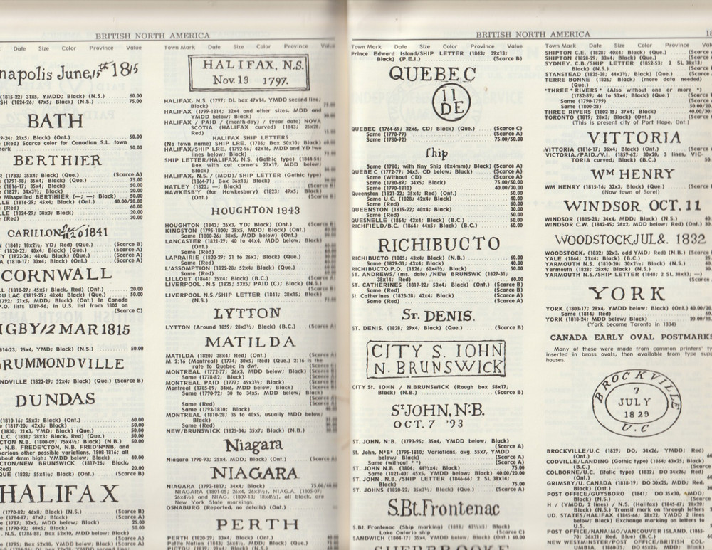 American Stampless Cover Catalog, Sampson, 1971 Softcover Used Good Condition