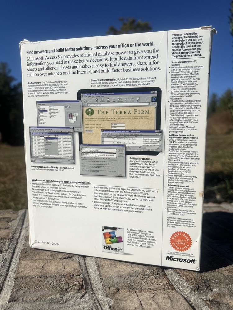 Microsoft Access 97 Upgrade Database Management System