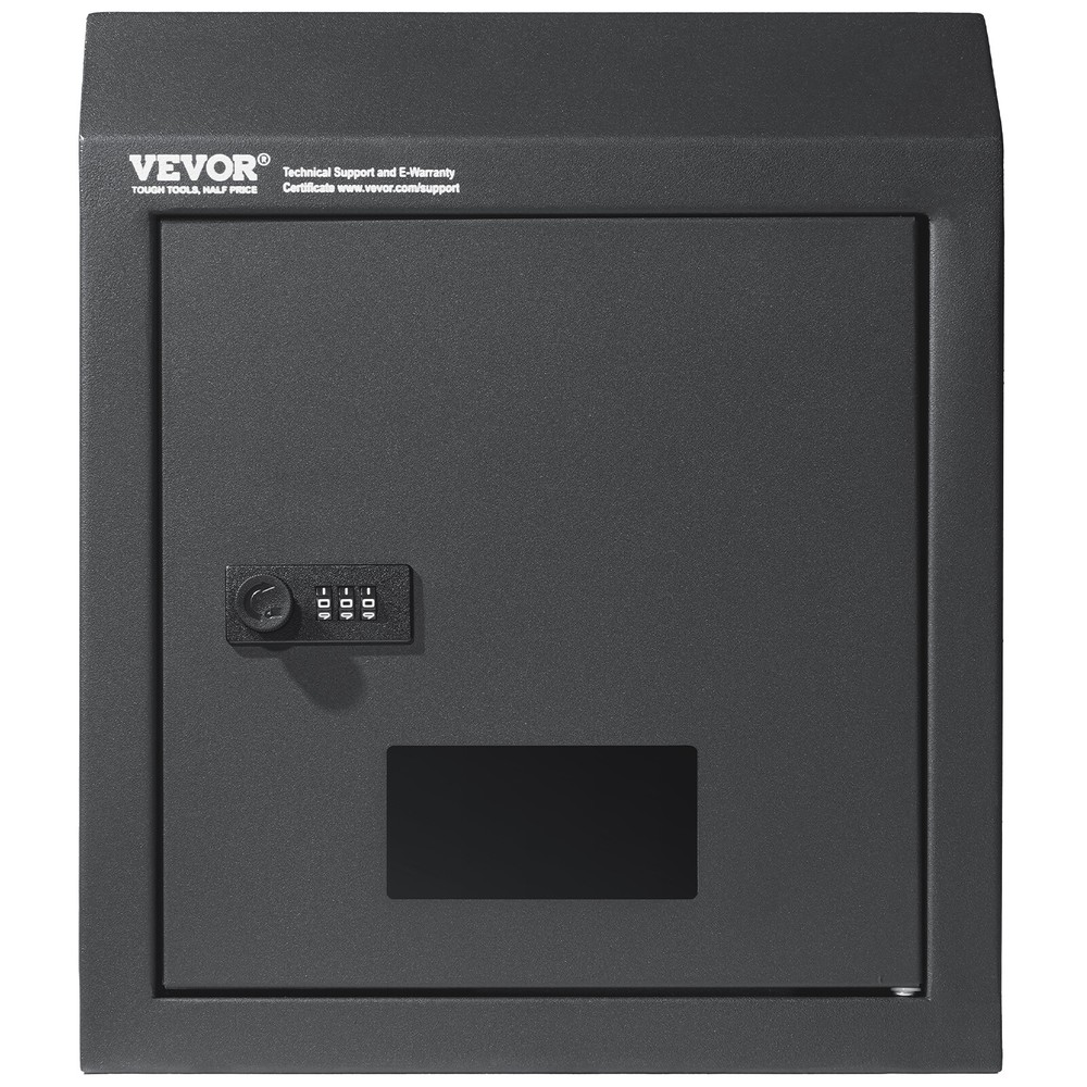 VEVOR Through The Door Key Drop Box Mailbox with Combination Lock Dark Gray