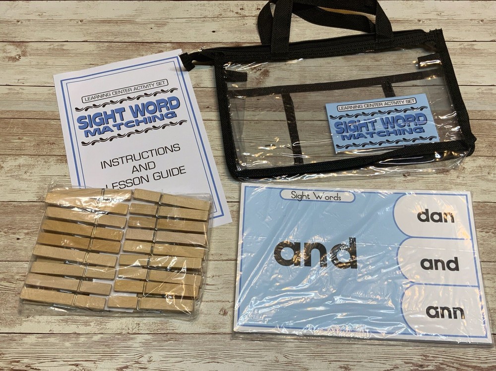 Learning Center Activity Set - Sight Word Matching- Clothespin Learning Center