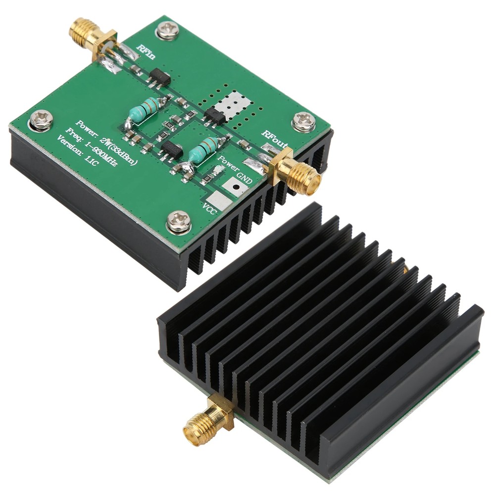 12VDC 2W RF Power Amplifier Wideband Amplification Module 1-930MHz Frequency