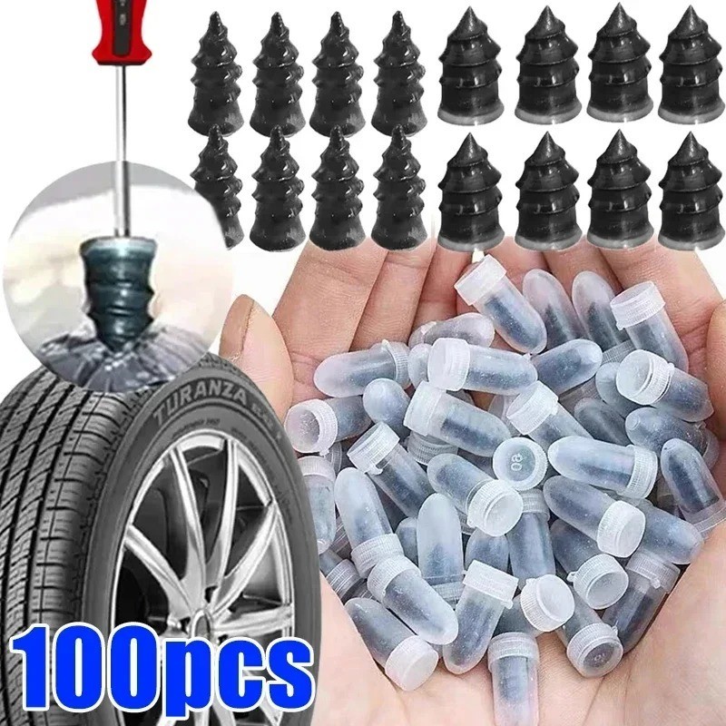 2026 Upgraded 60PCS Screw in Tire Plugs Self Service Tire Plugs Kit with Screwdr